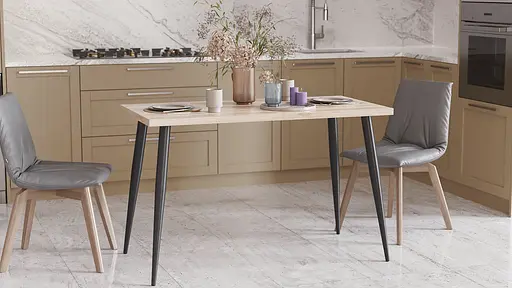 Кухонний стіл Марсель 50 Ferrum-decor 75x120x70 Чорний метал ДСП Дуб Сан-Марино 32 мм (FRD-106708)