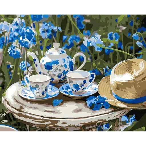 Набір для розпису по номерах Ранковий чай, 40x50 см, КНО5703