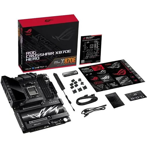 Материнская плата Asus ROG Crosshair X870 HERO sAM5 X870 4xDDR5 M.2 HDMI WiFi BT ATX - фото 2