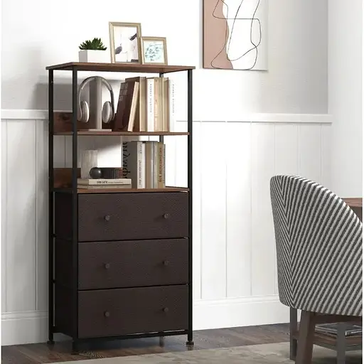 Стелаж Costway Skiff із текстильними ящиками в стилі Loft - фото 5