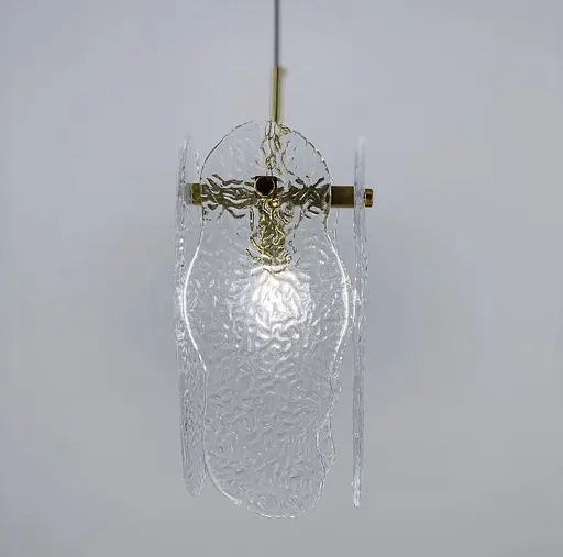 Підвісний світильник Wave shaded з фактурними скляними пластинами на корпусі Line.F MD 2001-1 - фото 4