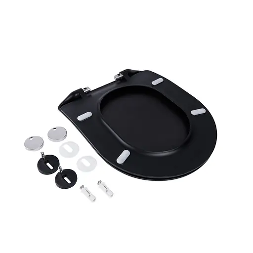 Сиденье для унитаза Qtap (Robin, Scorpio) с микролифтом Slim QT99U184UF450MB, Черный матовый - фото 5