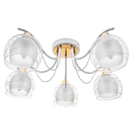 Люстра потолочная Brille в спальню E27 60W WH (LK-629C/5)