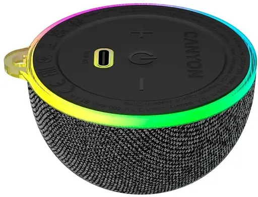 Портативна акустика Canyon Magnetic BT speaker OnMove 13 5W Black (CNE-CBTSP13B) - фото 1