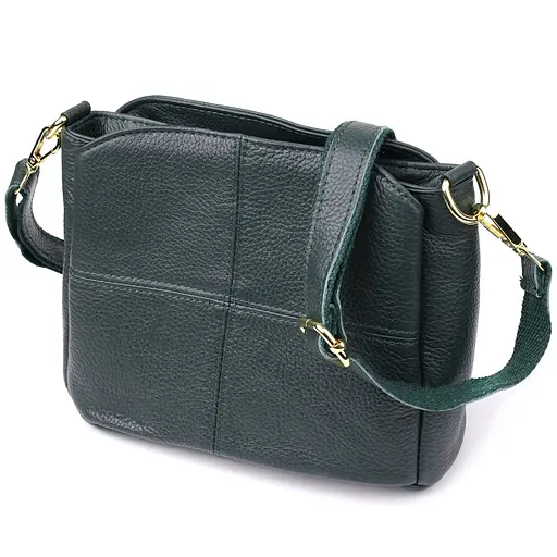 Кожаная сумка Vintage для женщин с тремя отделениями 22.5х16.5х11.5 см sum0027624 - фото 5