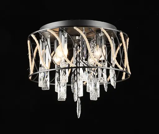 Люстра підвісна кришталева E2730/4, Чорний