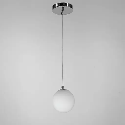 Підвіс в хромовому корпусі з білим плафоном Line.F 0286/1 CR+WT - фото 5