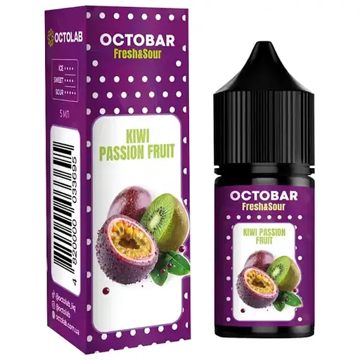Набор компонентов для самозамеса солевой заправки Octobar Fresh & Sour 10 мл Kiwi Passionfruit Киви Маракуя, 0-50 мг (18499)