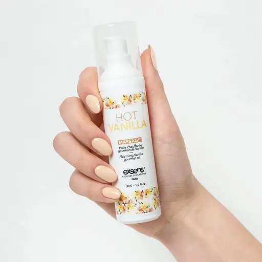 Массажное масло Exsens Hot Vanilla 50 мл разогревает, без сахара, без парабенов, съедобное - фото 3