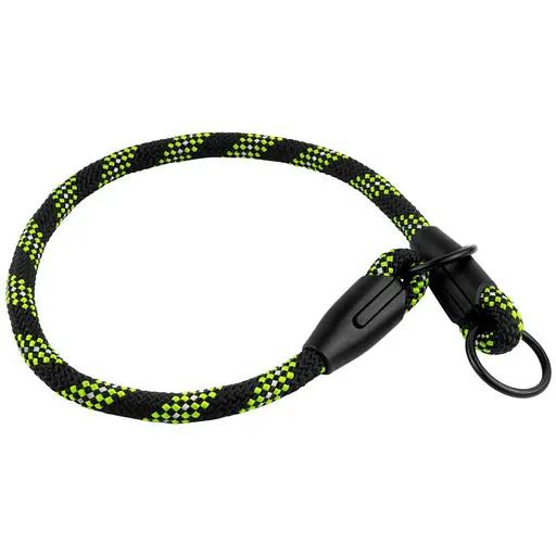 Ошейник-удавка для собак Barksi Active светоотражающий 56х1.2 см черно-салатовый - фото 2
