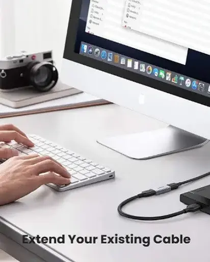 Соединитель Ugreen US381 USB 3.0 Female to USB 3.0 Female Adapter адаптер-переходник прямой Серый - фото 4