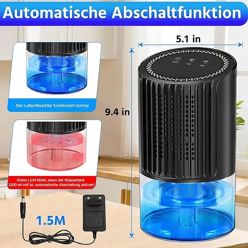 Маленький увлажнитель DEDOM YP2119 с защитой от влаги, черный - фото 4