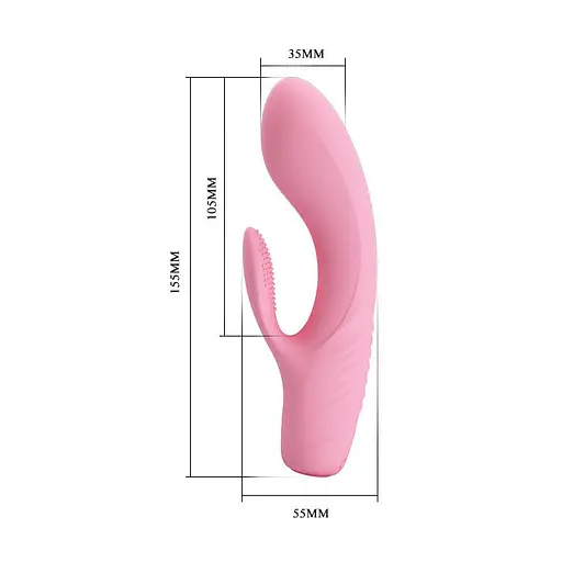 Вібратор-кролик Pretty Love Tim Vibrator Light 15.5 см рожевий - фото 7