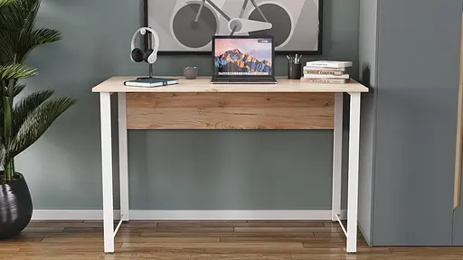 Компьютерный стол Ferrum-decor Курт 75x120x70 белый ДСП Дуб Сан-Марино 32мм (FRD-102244)