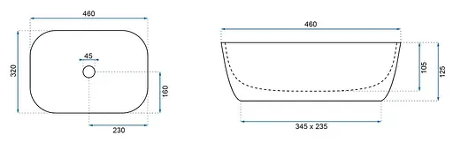 Умивальник Rea Belinda calala marmur накладний REA-U6599, Білий - фото 7