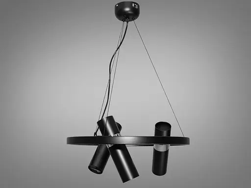 Високоефективна люстра підвісна в стилі Loft на 6 ламп, чорний+хром - фото 3