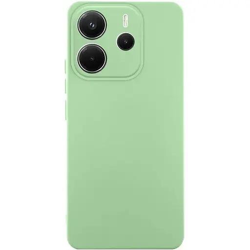 Чехол TPU Getman Liquid Silk Full Camera для Xiaomi Redmi Note 14 4G (Int. version) Зеленый / Pistachio