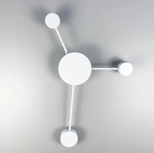 Бра з рухливими плафонами в білому кольорі Line F WJ 013/3 WH - фото 3