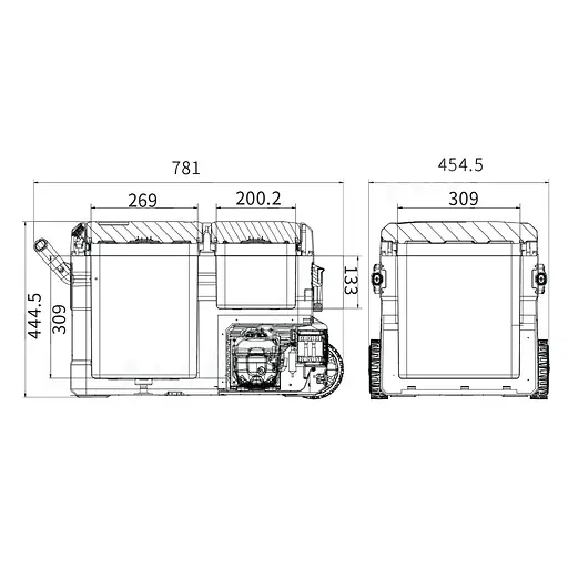 Компресорний автохолодильник Alpicool TGBSW35 (38 літрів, LG Compressor, Двокамерний) - фото 6
