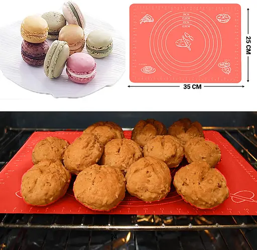 Килимок силіконовий для розкачування тіста, випічки та заморожування напівфабрикатів 25х35 см, A-plus Червоний 84613 - фото 5