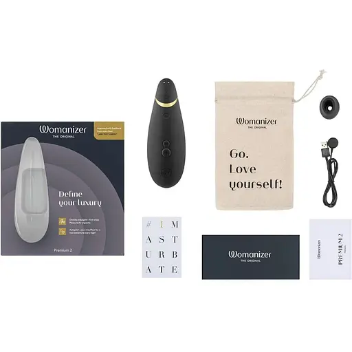 Вакуумний кліторальний стимулятор Womanizer Premium 2 Black - фото 6