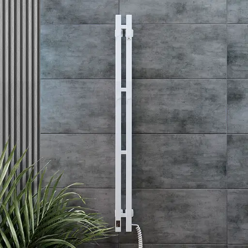 Електрична рушникосушка Navin Силует Квадро 90x1200 Sensor права, біла 12-228053-3680, Білий, Праве, Електронний - фото 5