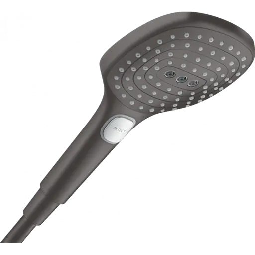 Ручной душ Hansgrohe Raindance Select E 120 3jet brushed black 26520340, Шлифованный черный хром - фото 1