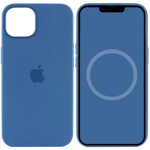 Чохол Epik Silicone case AAA with Magsafe and Animation для Apple iPhone 13, 6.1 Синій/Blue Jay