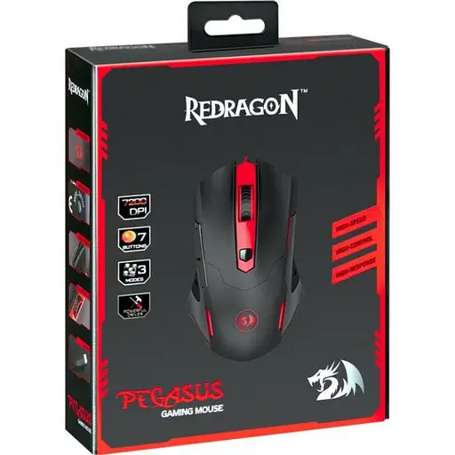 Игровая мышь RedragoN Pegasus (M7,5) RGB (7200dpi) 7 кнопок (Черная) - фото 7
