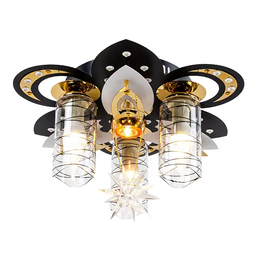 Люстра "космос" на 4 лампочки с подсветкой VALESO V 70057-3 1А-400 - фото 2