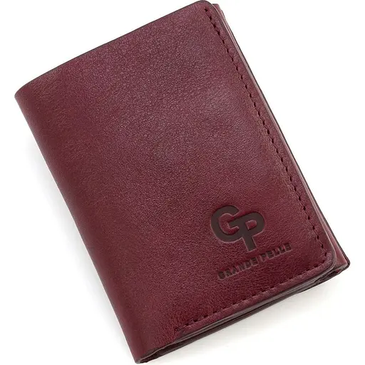 Женский кожаный кошелек Grande Pelle 8х10х2 см acs0029354 - фото 1