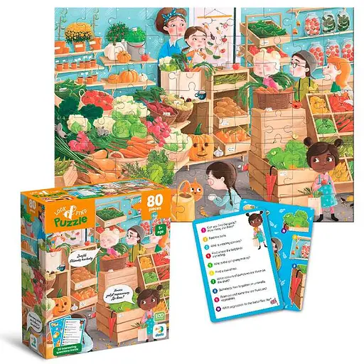 Пазл Ищи и находи "Дары осени" 300666 DoDo, 80 деталей, 28х39 см, 2 двосторонние карточки с заданиями, в коробке (4823115911001) - фото 4