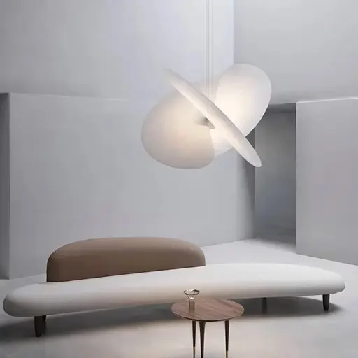 Футуристична люстра у білому корпусі Ø 50 см | Арт. PLP 07-500 | Line F - фото 1