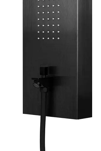 Душова панель Corsan Tugela black LED з виливом S029MBLLEDW, Чорний матовий - фото 2