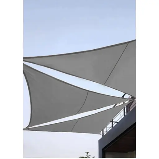 Тент-парус Jumi Garden солнцезащитный 3,6 х 3,6 х 3,6 м серый - фото 8