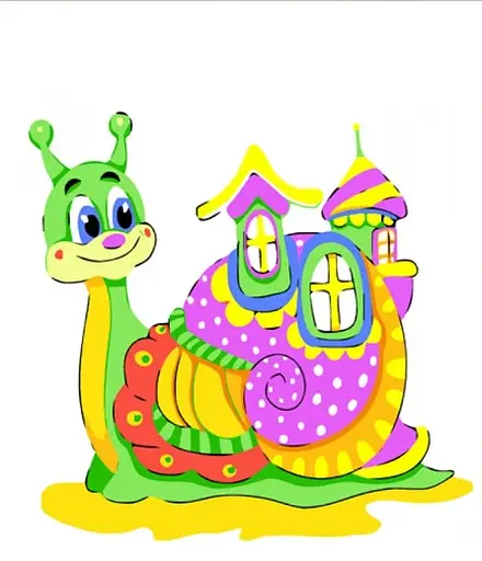 Набор для росписи по номерам Улитка с домиком, Strateg, 30x30 см, ES124