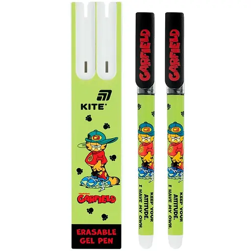 Ручка гелевая Kite Garfield пиши-стирай в пенале синяя 2 шт. (GF26-069) - фото 2
