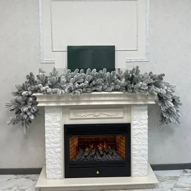 Хвойная литая гирлянда Элитная заснеженная 3.0м - фото 3