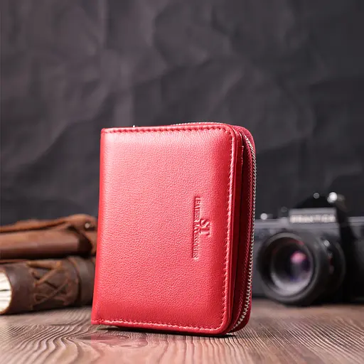 Кожаный женский кошелек ST Leather 9.5х12х2.5 см acs0028481 - фото 6