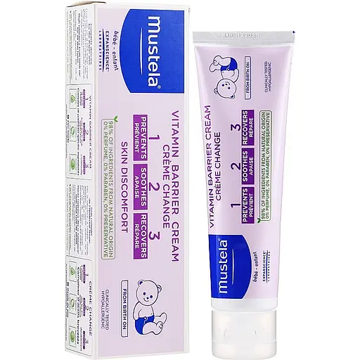 Захисний крем під підгузок Mustela Vitamin Barrier Cream 100 мл - фото 1