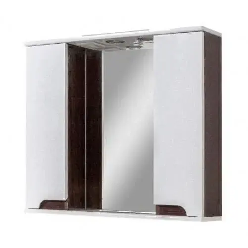 Зеркало ПиК Симпл венге со шкафчиками и подсветкой LED 80 см 30412 - фото 1