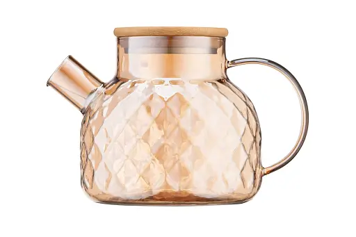 Заварник Ardesto Golden Moon 1000 мл боросилікатне скло з бамбуковою кришкою (AR3010GBH) - фото 3