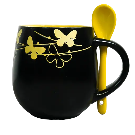 Чашка Vittora Барви ночі з ложкою 450 мл 1 шт. (134842) - фото 4