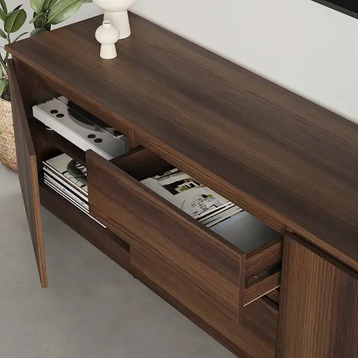 Тумба під телевізор MebelStar Нео 2Ш2Д 150x43x53 см Дуб бурштиновий (MBS-1259) - фото 3