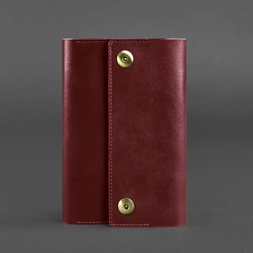 Шкіряний блокнот (Софт-бук) 5.0 бордовий - фото 7