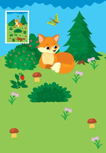 Прості аплікації великими наліпками. Лісові звірята - фото 2