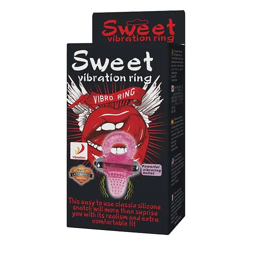 Эрекционное кольцо с вибрацией Baile Sweet 10.3 см розовый - фото 7