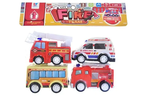 Набір інерційних машин "Міська техніка" 4 штуки 03-38