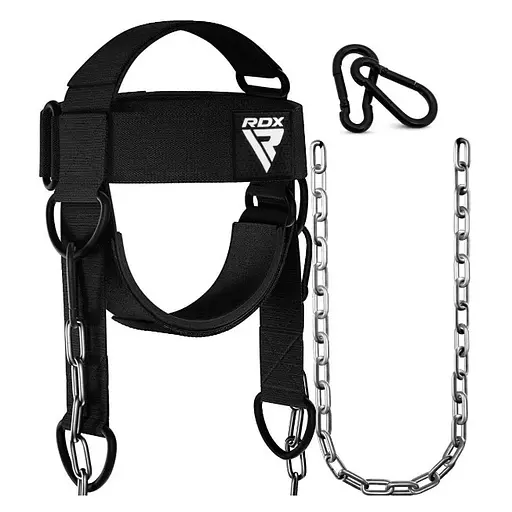 Тяга для шеи RDX H2 Neck Harness Black Plus (WAN-H2B+) - фото 1