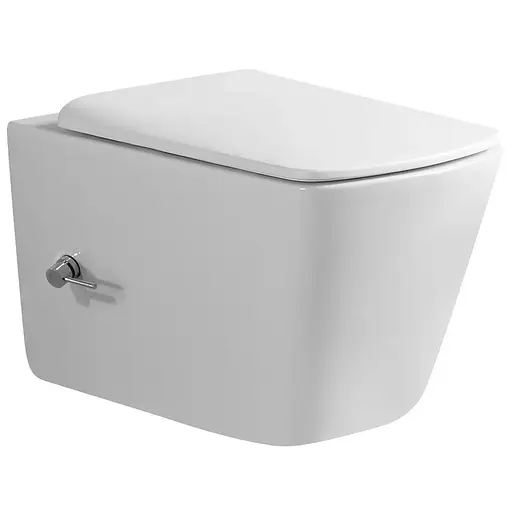 Унитаз-биде подвесной Mixxus Premium Quadro-1301-R 510x350x345 мм Rimless MP6658, Белый - фото 1